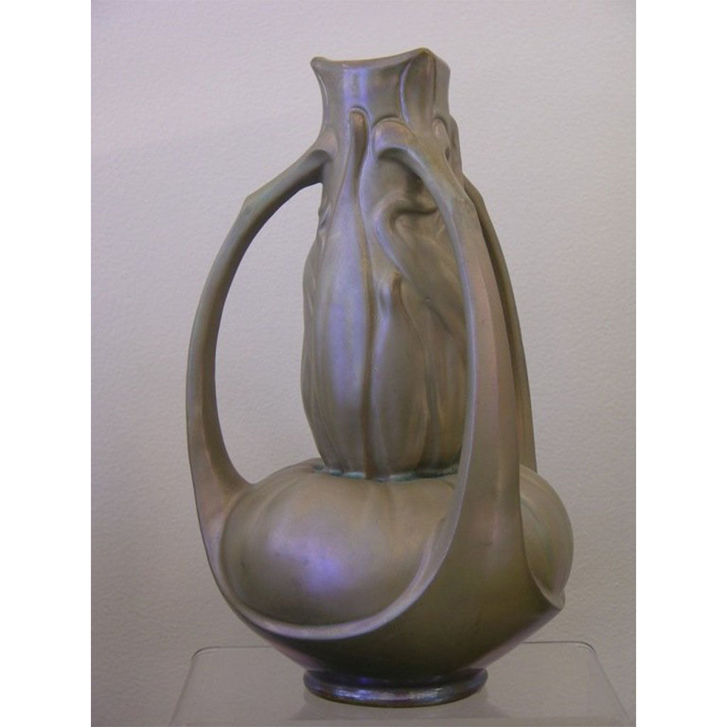 Exceptional Art Nouveau Iridescent Vase by Catteau