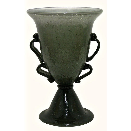 1940s Rare Black and Smoked Gray Murano Glass Lamp