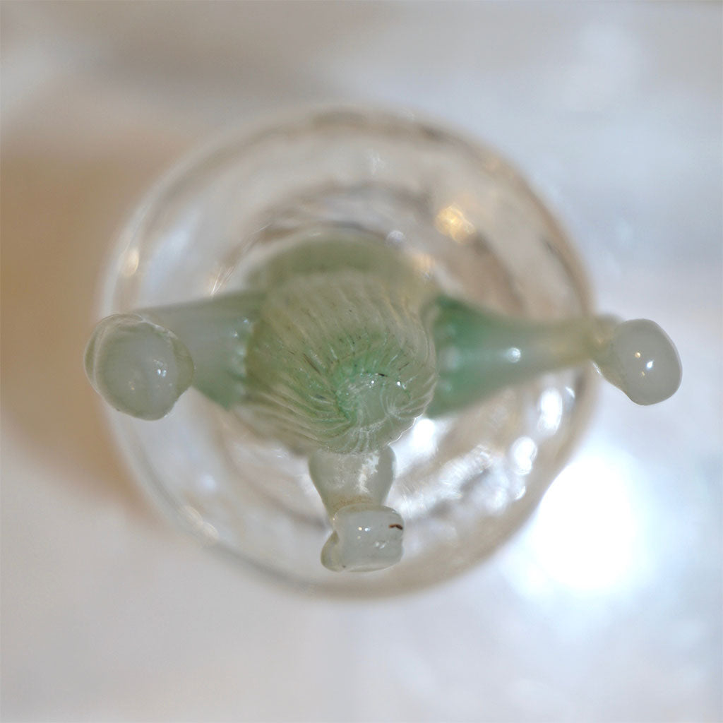 1990s Marta Marzotto Miniature Green Murano Glass Cactus Plants by Formia
