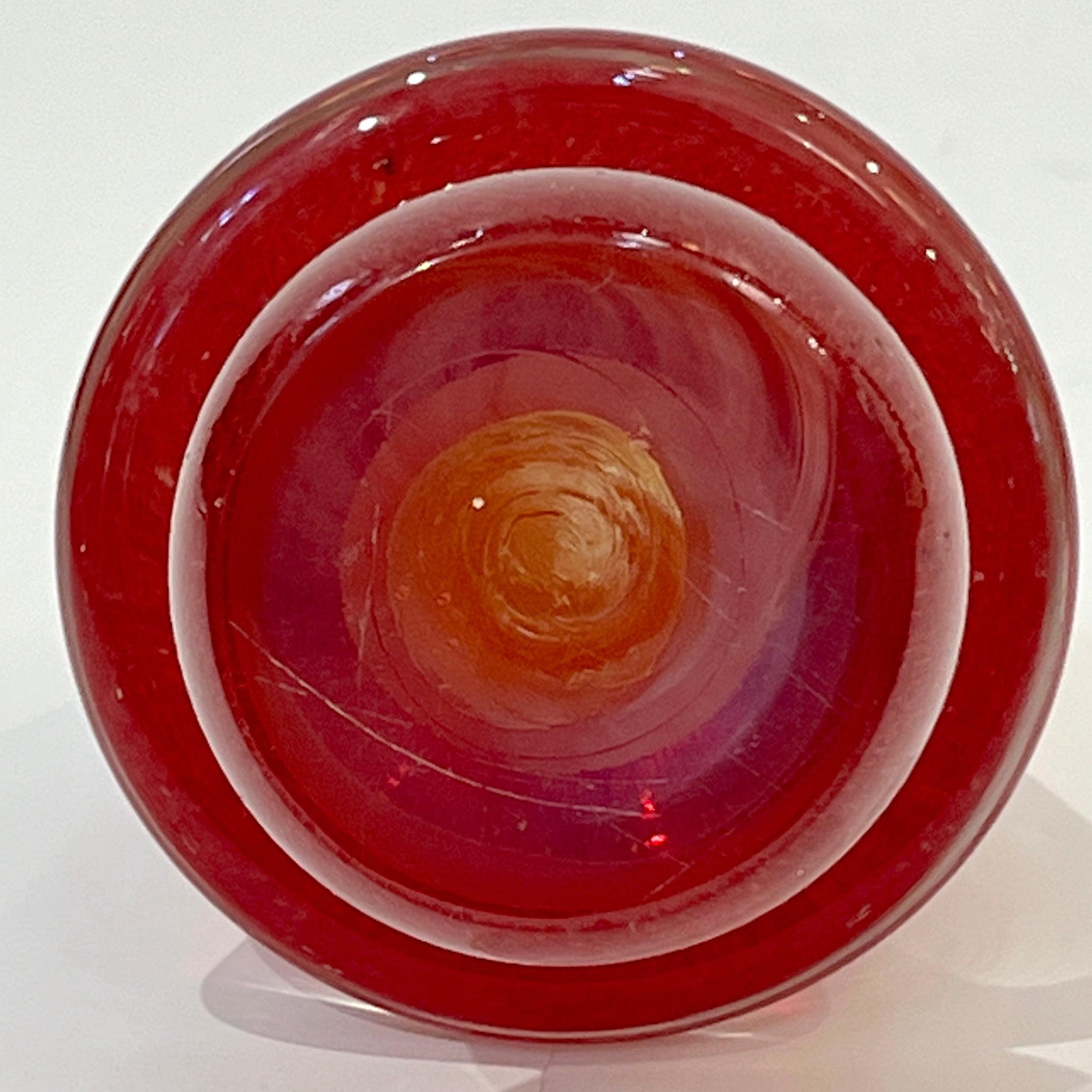 Formia 1980s Italian Vintage Red Orange Clear Murano Glass Tree Modern ...