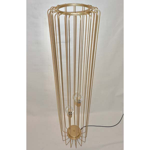 Cosulich Interiors Minimalist Italian Futurist Gold Steel Open Floor Lamp