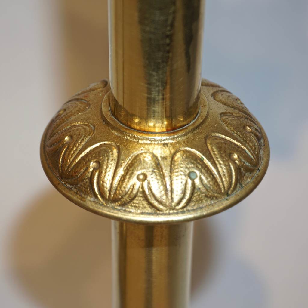 1880s French Baroque Revival Pair of Gilt Bronze Ormolu Candlesticks