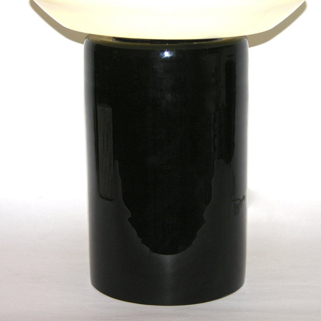 1980s Italian Black and White Murano Glass Table or Floor Lamps - Cosulich Interiors & Antiques