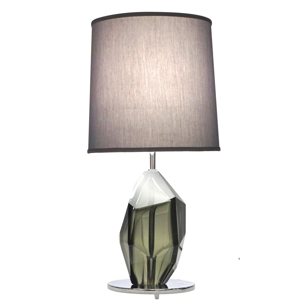 Donà Contemporary Italian Faceted Solid Rock Smoked Murano Glass Lamp