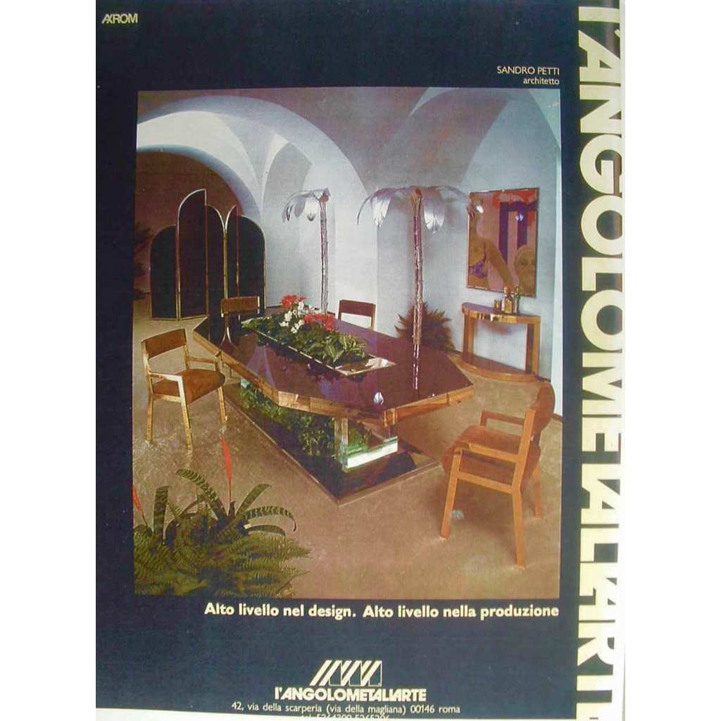 Sandro Petti 1970s Italian Modern Chrome and Brass White Lacquered Credenza - Cosulich Interiors & Antiques